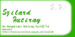 szilard hutiray business card